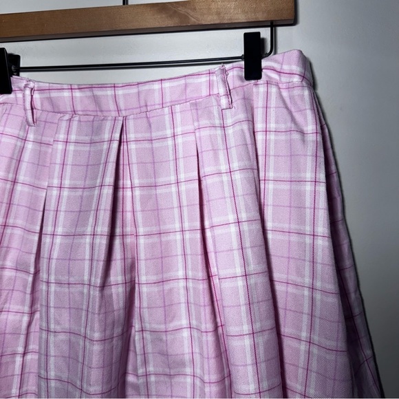 Hot Topic Sweet Society Pink & Lavender Plaid Pleated Skirt Size XL - Picture 6 of 11